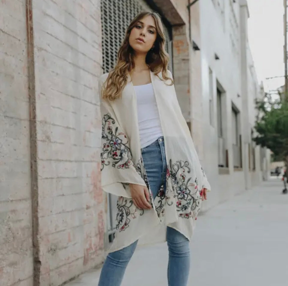 Embroidered Kimono