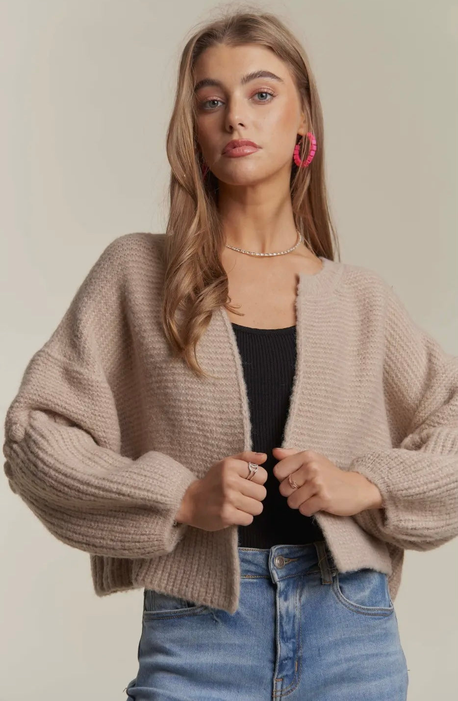 Puff Sleeve Cardigan