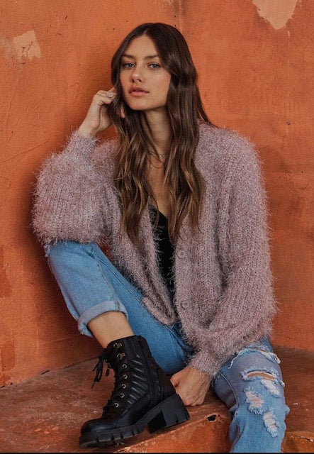 Fuzzy Cardigan